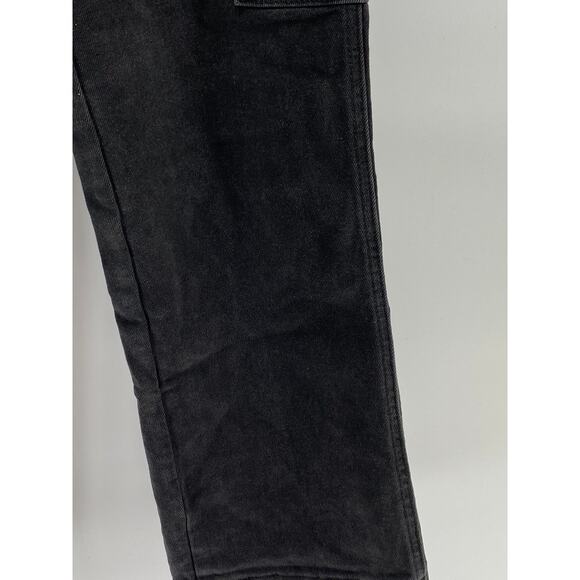 AND NOW THIS Women's Black Relaxed-Fit Straight-Leg Denim Utility Jeans SZ 30 - Picture 5 of 10